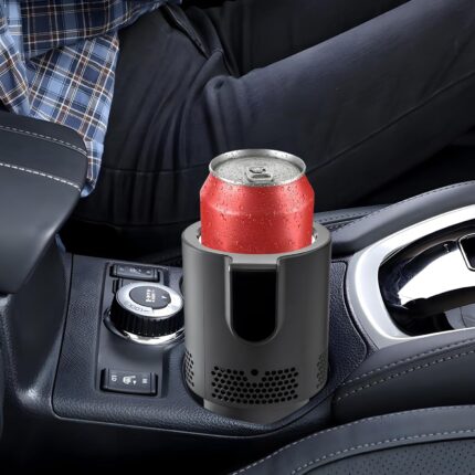 2-in-1 Smart Car Cup Cooler and Warmer with LED Temperature Display, 12V Cup Holder for Coffee/Baby Bottles/Water/Tea